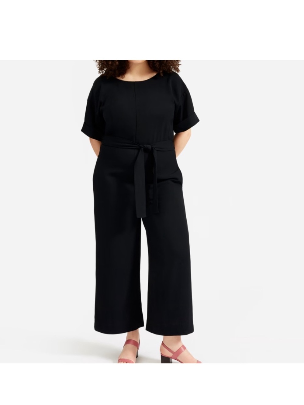 Everlane Black GoWeave Wide-Leg Jumpsuit
